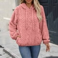 thumbnail image 6 of ZyeKqe Fuzzy Hoodies for Women Casual Drawstring Fleece Sherpa Sweatshirts Warm Comfy Ooutwear Long Sleeve Shirts, 6 of 6