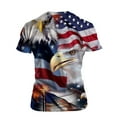 thumbnail image 2 of Rebaike Men's Patriotic Eagle Graphic T-Shirt All-over American Flag Print, 2 of 7