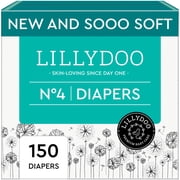 LILLYDOO Baby Diapers Skinfriendly Size 4 (20+ lbs), 150 Count (Select for More Options)