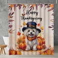 thumbnail image 2 of Happy Thanksgiving Maltese Welcome Thankful Fall Autumn Pumpkin Shower Curtain Maltese Dog Lover Gifts Idea Waterproof Bathroom Bathtub Curtain - 02021, 2 of 5