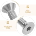 thumbnail image 3 of WORGEOUS  10 Pcs Stainless Steel Screw Furniture Bolts Screws Drive Full Thread for Sleeve Silver, 3 of 8