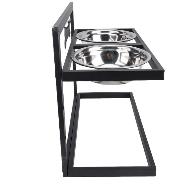 Tazón de Perros Elevado, Soporte de Comida para Perros de Acero inoxidable Soporte Sin Deslizamiento Para Casa Rugged
