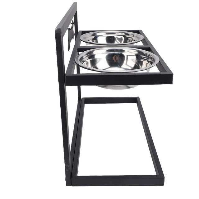 Tazón de Perros Elevado, Soporte de Comida para Perros de Acero inoxidable Soporte Sin Deslizamiento Para Casa Rugged