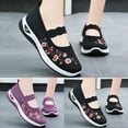 thumbnail image 2 of Mepaouo Women's Mesh Flats Shoes Embroidery Casual Slip on Walking Shoes Memory Foam Work Shoes, 2 of 7