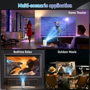 Maypug Mini Projector WiFi 6 Bluetooth, 4K 1080P Supported, 120'' Auto Keystone Screen for Home Theater
