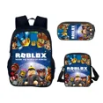 thumbnail image 1 of Roblox-mochila escolar para niños y niñas, Juego de 3 piezas, bolsa para estudiantes, 1 of 5