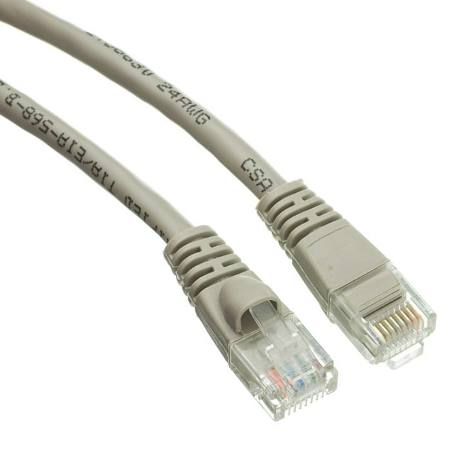 eDragon CAT5E Gray Hi-Speed LAN Ethernet Patch Cable, Snagless/Molded Boot, 75 Feet