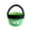 #2612-Green, variant on Cevemin 6 Pcs Halloween Devil Pirate Felt Handled Basket Pack Double Theme Mischievous Face Skull Crossbones Treat Candy Bag for Party Festive Goodie Bag Indoor Halloween Supply