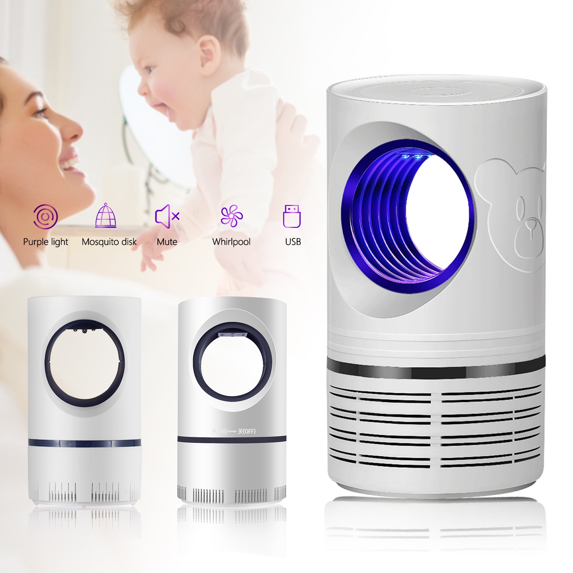 Details about  / Electric Mosquito Insect Killer Zapper LED Light Fly Bug Trap Pest Control Lamp