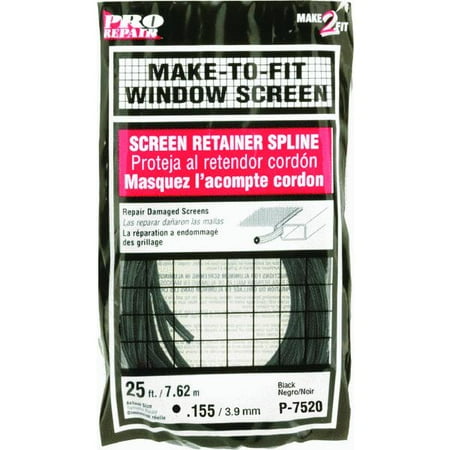 Prime Line Products P 7520 5/32-Inch x 25-Ft. Black Vinyl Screen Spline