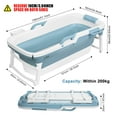 thumbnail image 6 of TidBay 51/55 inch Foldable Bathtub, Portable Bathtub for Adult Kids, Large Collapsible Tub with Handle, Freestanding Surround Collapsible Bathtub, No Lid, Hot Bath, Ice Bath, 6 of 7