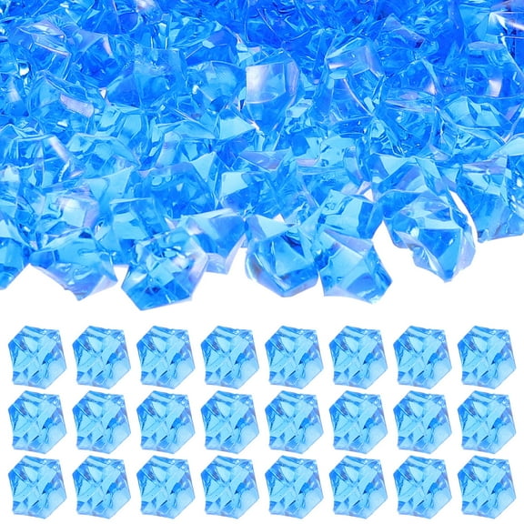 Masteelf Dark Blue Acrylic Fake Ice Cubes for Decoration with High Simulation Effect 450pcs