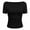 Black, variant on Women's Casual T-Shirt Loose Round Neck Short Sleeve Elastic Side Blouse Basic Comfy Relaxed Fashion Top, White XL