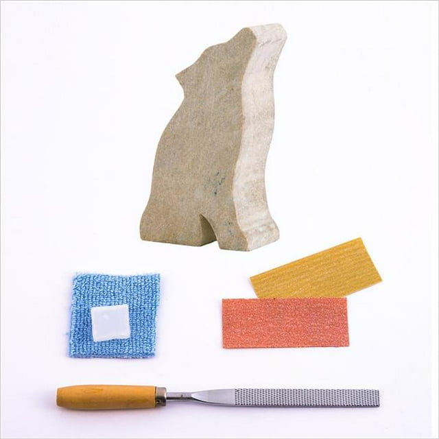 Studiostone Creative SSVBWDK Bear & Wolf 2 Soapstone Carving Kit