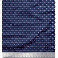 thumbnail image 1 of Soimoi Silk Fabric Dot,Leaves & Rose Small Print Fabric by The Yard 42 Inch Wide, 1 of 3