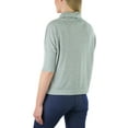 thumbnail image 5 of ToBeInStyle Women's 3/4 Sleeve Cowlneck Relaxed Fit Cropped, 5 of 7