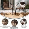 thumbnail image 2 of Emma + Oliver Indoor/Outdoor Stacking Rattan Restaurant Patio Chairs, Set of 2, Brown, 2 of 11