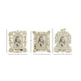 thumbnail image 4 of DecMode 4" x 6" Handmade Intricate Carved White Scroll Photo Frame (3 Count), 4 of 9