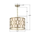 thumbnail image 2 of 2265-AG Crystorama Lighting Jennings - Three Light Pendant in Traditional and Contemporary Style - 18.25 Inches Wide by 15 Inches High-Aged Brass, 2 of 9