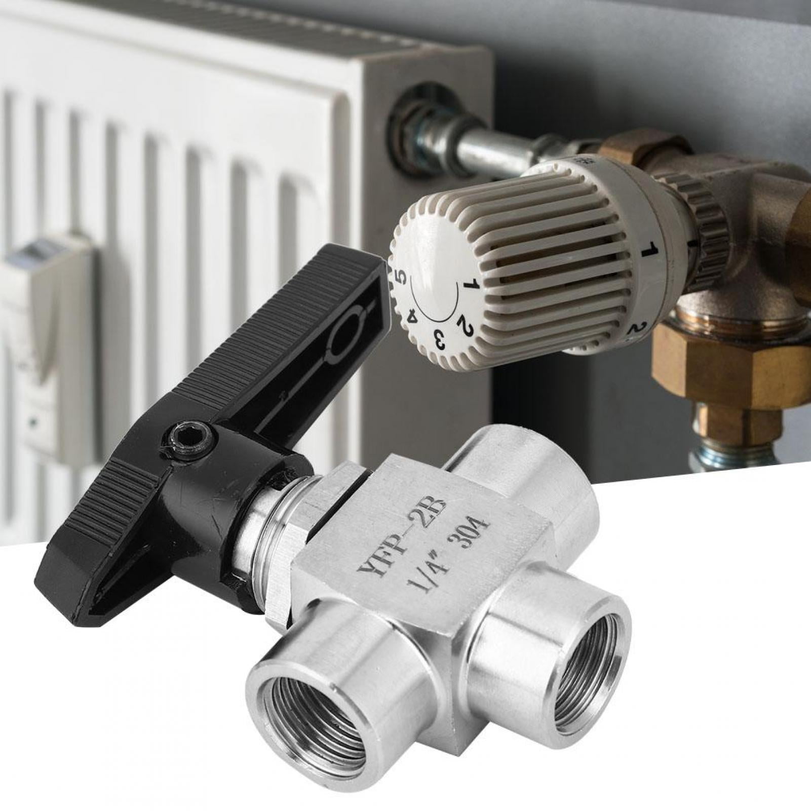 Fugacal Stainless Steel Stainless Steel Valve, 3 Way Ball Valve Thread