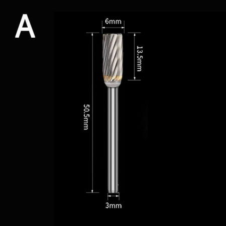 

3X6Mm Tungsten Steel Drill Bits Cutting Carving Rotary Burrs Rotary Tool
