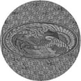 thumbnail image 1 of Ahgly Company Indoor Round Patterned Dark Gray Area Rugs, 5' Round, 1 of 6