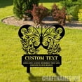 thumbnail image 2 of Craftnamesign Custom Memorial Plaque Butterfly Stake, Metal Sympathy Sign, Mom Loss Memorial, 2 of 4