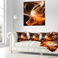 thumbnail image 3 of Designart Orange 3d Shaped Fractal Design - Contemporary Abstract Throw Pillow - 18x18, 3 of 5