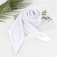 thumbnail image 4 of Solid Color Chiffon Square Scarf, Versatile Lightweight Scarf for Women, All Season Plain Square Scarf for Neck Wrap and Head Cover, Soft Sheer Fashion Scarf for Daily Use and Gift - White, 4 of 4