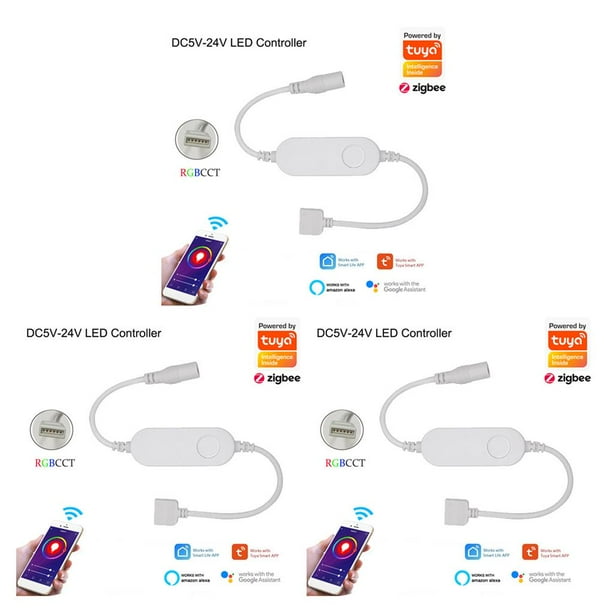 Methold Controlador de tira de luces LED RGB, teléfono móvil, fiesta remota, música, ambiente, lámpara, interruptor de atenuación, Type5 NO5
