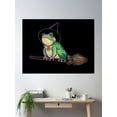 thumbnail image 2 of Flying Toad Black Poster Wall Art, Modern Wall Decor For Living Room Bedroom, 12x18 UNFRAMED, 2 of 3