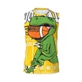 thumbnail image 6 of Lsque T-Rex Playing Football Print Men's Cotton Blend Sleeveless Muscle Shirts (S-3XL)- Moisture Wicking, Odor Protection, UPF 30+,3X-Large, 6 of 8