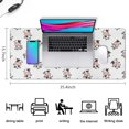 thumbnail image 5 of Long Mouse Pads for Desk,White Cow Happy Pattern Desk Mats on Top Of Desks, Desk Mouse Pad Extra Large with 3mm Non-Slip Base and Stitched Edge for Gaming,Office,Work,Home 35.4"x15.7", 5 of 6