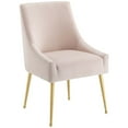 thumbnail image 2 of Modway Discern Upholstered Performance Velvet Dining Chair Set of 2 in Pink, 2 of 4