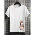 thumbnail image 1 of Camiseta de verano y primavera con estampado de gatitos para hombre, informal, de manga corta, moderna, deportiva y novedosa., 1 of 5