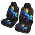 thumbnail image 2 of KAKALAD Galaxy rainbow unicorn Car Seat Covers Set Vehicle Front Seats Protector 2 Pcs, 2 of 9