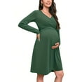 thumbnail image 2 of Yawrut Womens V-Neck Maternity Dresses Nursing Breastfeeding Dress With Pockets, 2 of 8