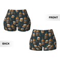 thumbnail image 6 of Yiaed Cigar Print Women's Athletic Shorts Running Shorts Sporty Short High Waisted Elastic Workout Shorts for Yoga Gym Running & Sports -Large, 6 of 8
