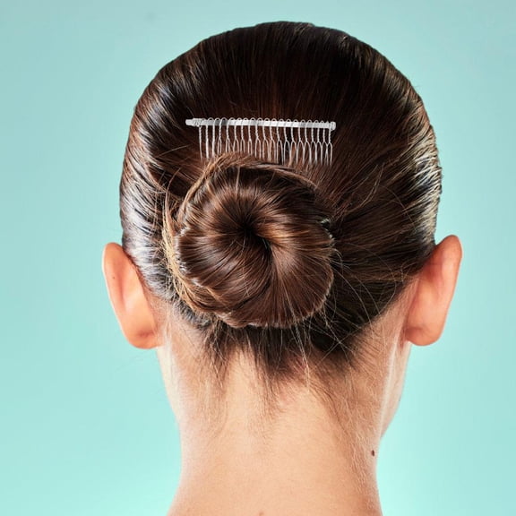 ROSENICE 8Pcs French Twist Hair Tool Silver Iron Hair Combs For Women Bridal Use