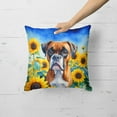 thumbnail image 2 of Yorkshire Terrier in Sunflowers Throw Pillow, 2 of 5