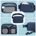thumbnail image 3 of HAHDAXIA HVJCEZ Sacs Banane pour Femmes Hommes, Sac de Taille Mode Mini Bandoulière Ajustable pour Course, Randonnée et Voyage, Bleu, 3 of 6