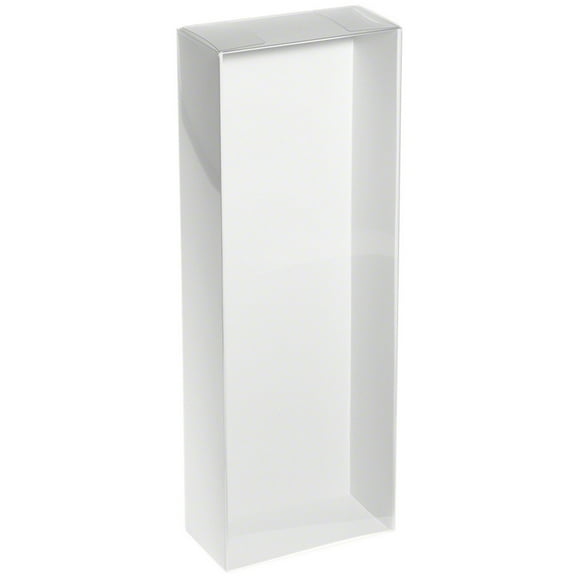 Collecting Warehouse Redoll Clear Folding Display Box with White Liners and Black Elastic for 12-13 inch Dolls or Action Figures, 5" W x 2.5" D x 14" H, Pack of 2