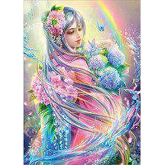 Thinsony Colorful Fairy DIY Diamond Painting Handmade Dot Diamond Living Room Decoration Mural