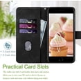 thumbnail image 2 of for iPhone SE 2022 Case/iPhone SE Case,iPhone 8/7 Case,6/6S Phone Case Wallet Card Holder,Leather Stand Flip Cases Strap, Closure,Shockproof Protective Cover (Black), 2 of 7
