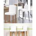 thumbnail image 5 of White Bar Stool Covers Set of 4, Modern Simple White Backdrop Stretch Washable Bar Chair Covers with Backs, Removable Pub Counter Height Chair Cover for Kitchen Dining Room Cafe, 5 of 7