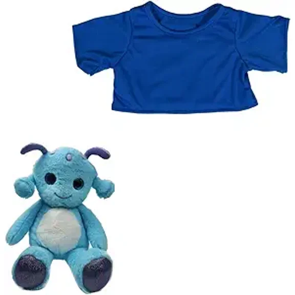 Happy the Penguin Stuffed Toy with Royal Blue T-Shirt - 16" Plush Penguin with Soft Fur and Vibrant Blue Tee - Adorable Winter Toy for Children and Penguin Fans