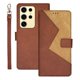 thumbnail image 1 of IDEWEI For Samsung Galaxy S25 Ultra Case Card Slots Splicing Color Leather Phone Cover - Green, 1 of 5