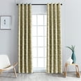 thumbnail image 1 of Leaves Room Darkening Noise Reducing Jacquard Leaf Blackout Curtain Set Sage / 52"x63", 1 of 1