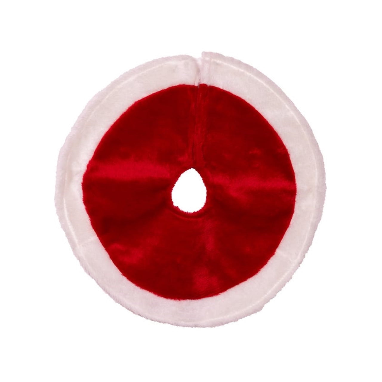 Kurt Adler 15" Red and White Plush Mini Christmas Tree Skirt
