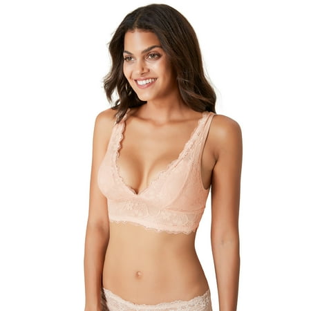 

Junlan Deep V Neck Floral Lace Bralette for Women Plunge Bra Racerback Crop Top with Removable Pads Wirefree(White 2XL)